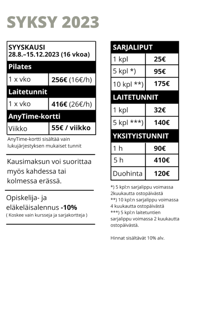 Pilates-Mikkeli-hinnasto-syksy-2023