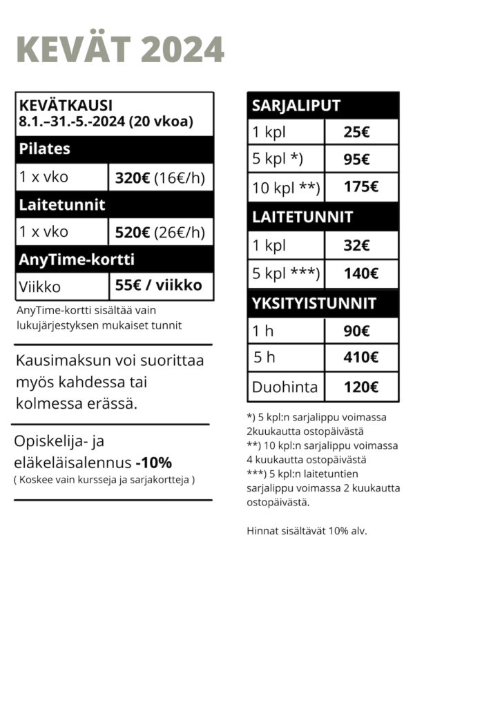 Pilates-Mikkeli-hinnasto-kevat-2024